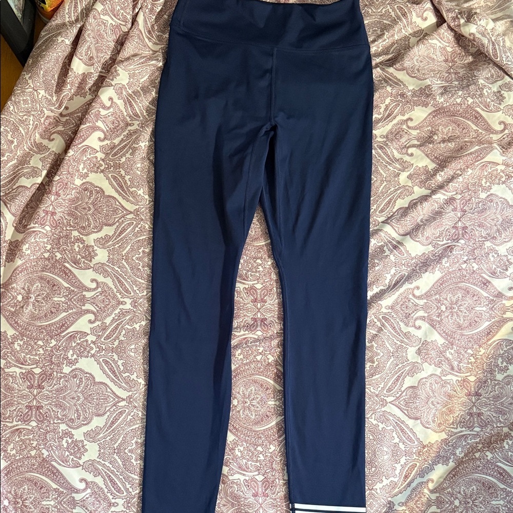 Fabletics Dark Blue Leggings with White Accents​